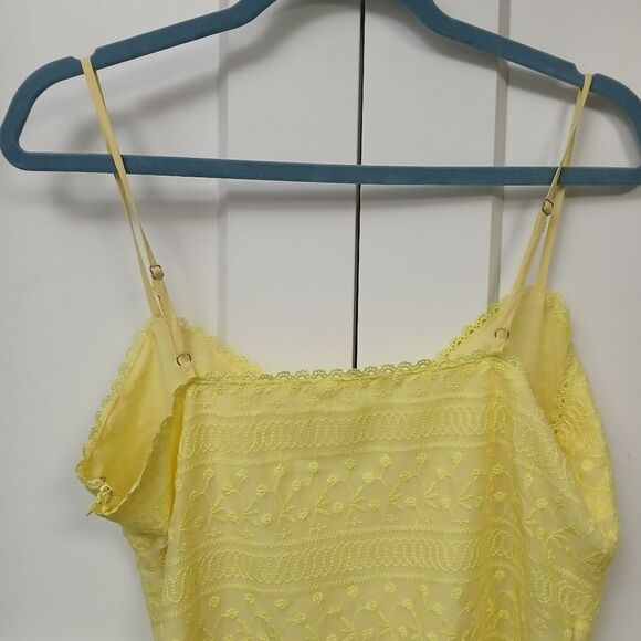 Vibrant Yellow Textured Bodysuit with Spaghetti Straps - Picture 6 of 8